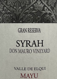 Mayu Syrah Gran Reserva Don Mauro Vineyardtext