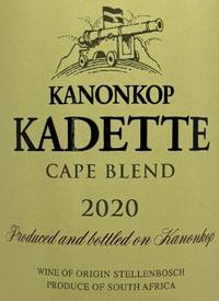 Kanonkop Kadette Cape Blendtext