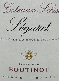 Boutinot Seguret Les Coteaux Schisteux Côtes du Rhône Villagestext