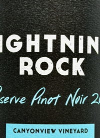 Lightning Rock Reserve Pinot Noir Canyonview Vineyardtext