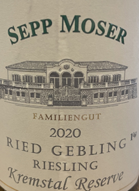 Sepp Moser Ried Gebling Riesling Reservetext