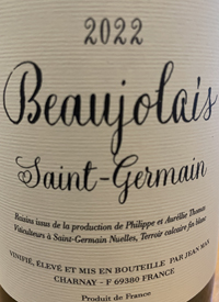 Jean Max Beaujolais Saint-Germaintext