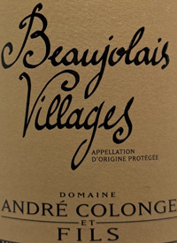 Andre Colonge et Fils Beaujolais Villagestext