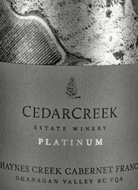 CedarCreek Platinum Haynes Creek Vineyard Cabernet Franctext