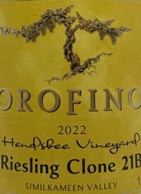 Orofino Hendsbee Vineyard Riesling Clone 21Btext