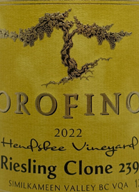 Orofino Hendsbee Vineyard Riesling Clone 239text