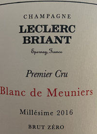 Champagne Leclerc Briant Blanc de Meuniers Brut Zérotext