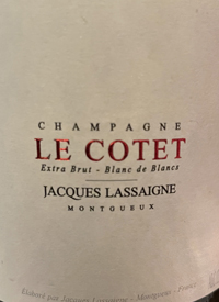 Champagne Jacques Lassaigne Le Cotet Extra Bruttext