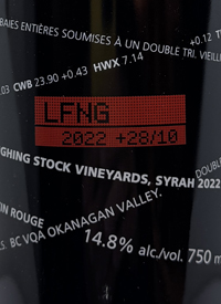 Laughing Stock Vineyards Syrah +28/10text