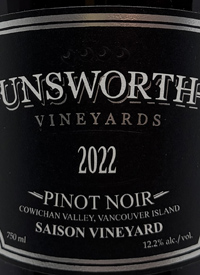 Unsworth Vineyards Pinot Noir Saison Vineyardtext