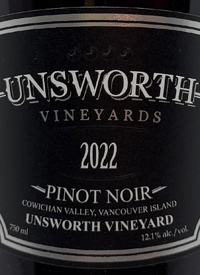 Unsworth Vineyards Pinot Noir Unsworth Vineyardtext