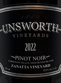 Unsworth Vineyards Pinot Noir Zanatta Vineyardtext