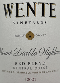 Wente Vineyards Mount Diablo Highlands Red Blendtext