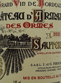 Château d'Armajan des Ormes Sauternestext