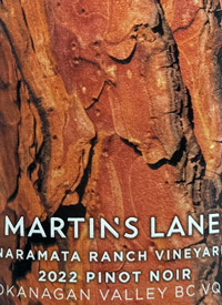 Martin's Lane Naramata Ranch Vineyard Pinot Noirtext