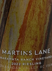 Martin's Lane Naramata Ranch Vineyard Rieslingtext