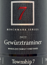 Township 7 Benchmark Series Gewurztraminer Wheeler Family Vineyardtext
