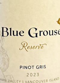 Blue Grouse Estate Reserve Pinot Gristext