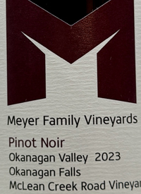 Meyer Family Vineyards Pinot Noir McLean Creek Road Vineyardtext