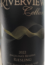 Riverview Cellars Angelina's Reserve Rieslingtext