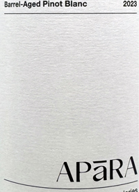 Apãra Barrel-Aged Pinot Blanc Wine Without Boundariestext