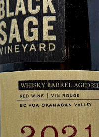 Black Sage Vineyard Whiskey Barrel Aged Redtext