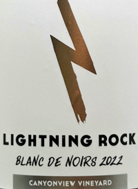 Lightning Rock Blanc de Noirs Canyonview Vineyard Traditonal Method Brut Naturetext