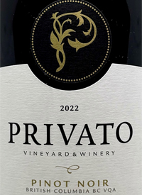 Privato Vineyard and Winery Pinot Noirtext