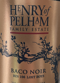 Henry of Pelham Baco Noir Bin 106 Lost Boystext