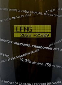 Laughing Stock Vineyards Chardonnay +25/09text