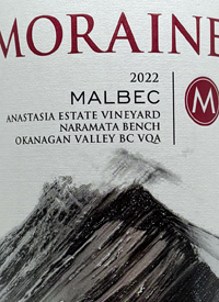 Moraine Malbec Anastatia Estate Vineyardtext