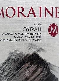 Moraine Syrah Anastatia Estate Vineyardtext