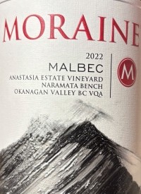 Moraine Malbec Anastatia Estate Vineyardtext