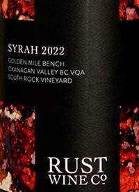 Rust Wine Co. South Rock Vineyard Syrahtext