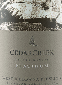 CedarCreek Platinum Riesling West Kelownatext