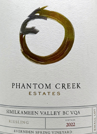 Phantom Creek Estates Riesling Evernden Spring Vineyardtext
