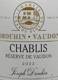 Drouhin Vaudon Chablis Réserve de Vaudontext
