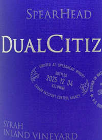 SpearHead Dual Citizen Syrah Inland Vineyardtext