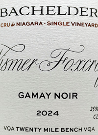 Bachelder Wismer-Foxcroft Gamay Noir 25% Whole Clustertext