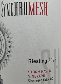 Synchromesh Riesling Storm Haven Vineyardtext