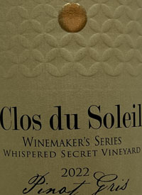 Clos du Soleil Winemaker's Series Whispered Secret Vineyard Pinot Gristext