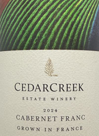 CedarCreek Cabernet Franc Grown in Francetext