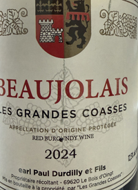 Paul Durdilly et Fils Beaujolais Les Grandes Coassestext