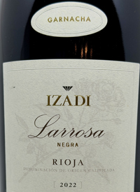 Izadi Larrosa Negra Garnacha Riojatext