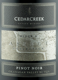 CedarCreek Aspect Collection Block 4 Pinot Noirtext