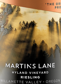 Martin's Lane The Oregon Project Hyland Vineyard Rieslingtext