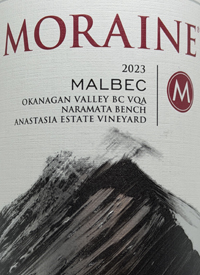 Moraine Malbec Anastatia Estate Vineyardtext