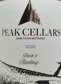 Peak Cellars Block 11 Rieslingtext