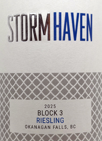 Storm Haven Riesling Block 3text